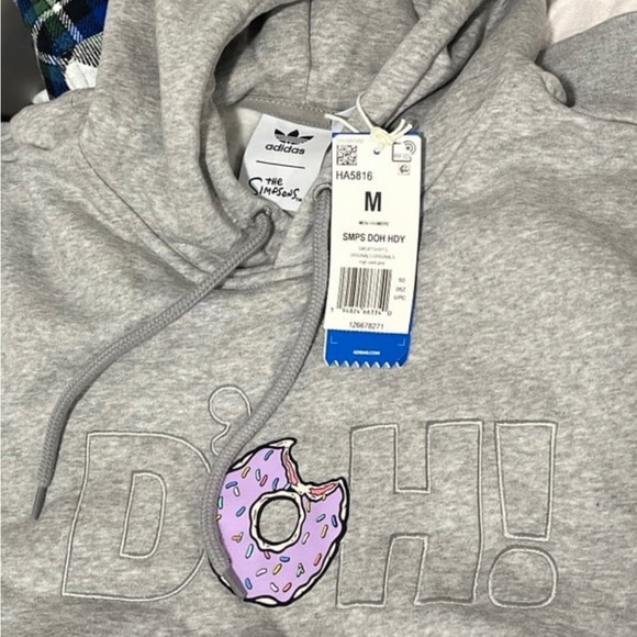 NWT Adidas x Simpsons Donut DOH Hoodie Sweatshirt - Picture 5 of 5